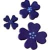 4leaf flower mosaic insert purple