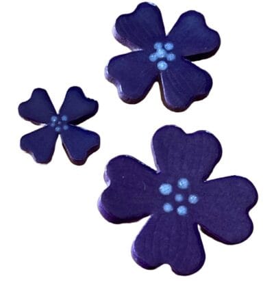4leaf flower mosaic insert purple