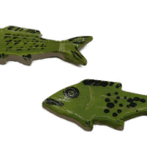 Fish Green Black Facing Left Each