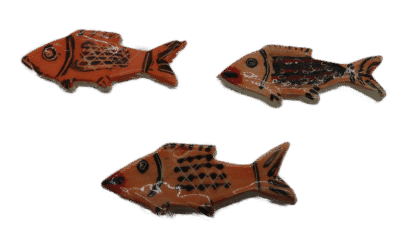 Fish Orange Black Facing Left Each