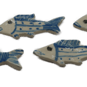 Fish Blue White Facing Left Each
