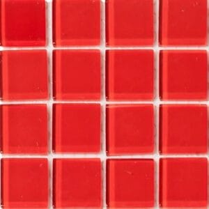 Crystal Glass Mosaic Cherry Red