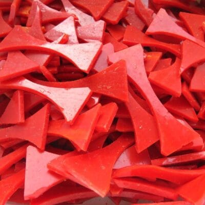 Stained Glass Off Cuts Deep Red ( ±100 Grams)