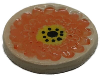 Flower Discs Medium Large Orange Each