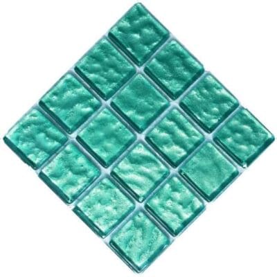 FTMS050MT-Metallic-Texture-Teal-Green-23x23x4 FTMS050MT Metallic-Texture Teal Green 23x23x4 Mosaic Tiles