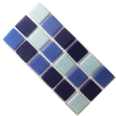 Crystal Glass Solid Aqua Mix (15 Tiles)