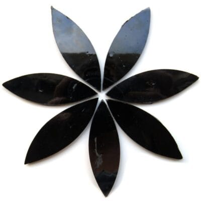 Large Petals Pure Black (7 Pieces)