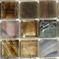 Marble Glass Antimony Sheet of 40 Tiles