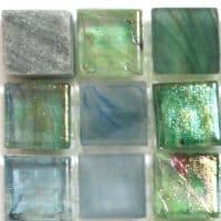 Marble Glass Beryl Sheet of 40 Tiles