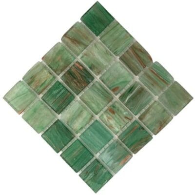 Green Gold Fleck Glass Sheet of 25