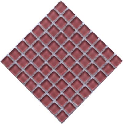 Micro Crystal Glass Burgandy 10 x 10 mm sheet of 64