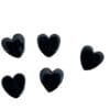 Set of 5 Small Hearts Various Colors