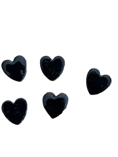 Set of 5 Small Hearts Various Colors