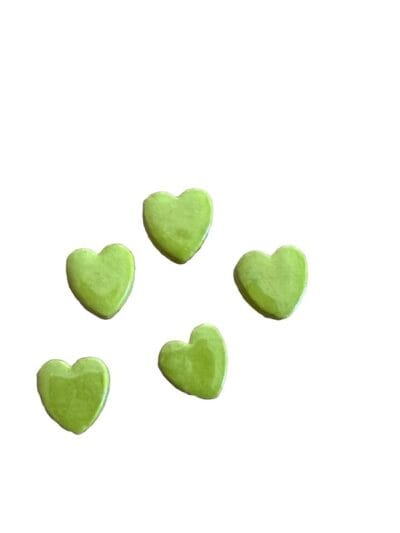 Set of 5 Small Hearts Various Colors