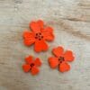 4 Leaf Flowers Various Colours (Set of 3)