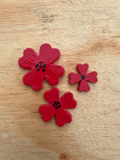 4 Leaf Flowers Various Colours (Set of 3)