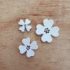 4 Leaf Flowers Various Colours (Set of 3)