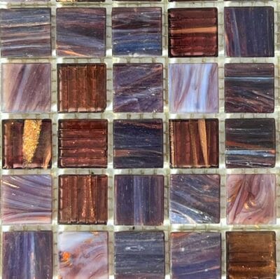 Purple Mix Gold Fleck Mosaic Tiles