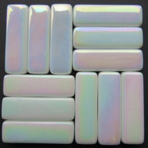 Rectangles Opal White Pearlised 18 Pieces