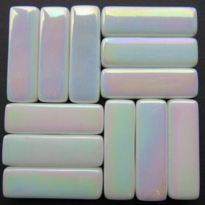 Rectangles Opal White Pearlised 18 Pieces