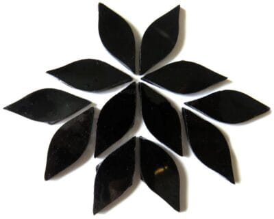 Small Petals Pure Black (12 Pieces)