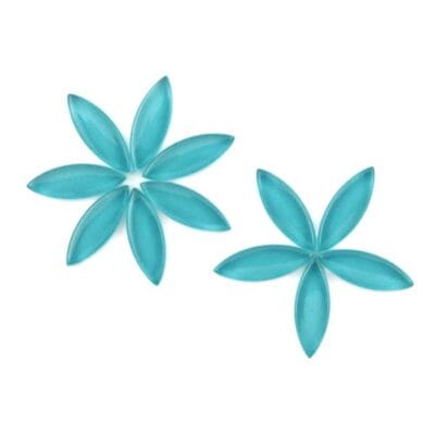 Small Petal Bright Aqua Mosaic