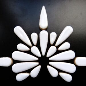 Teardrops-White-H3 Ceramic Tear Drops White (50 Grams)