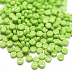 Small round mosaic tiles green