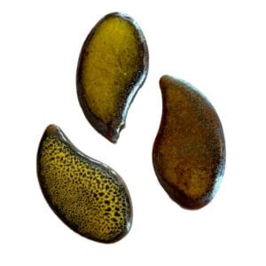 ceramic-mosaic-tile-paisley-yellow Ceramic Paisley Tiles Set of 3