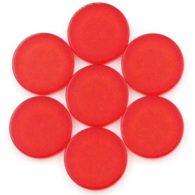 circle carmine 20mm mosaic tile
