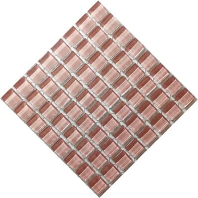 Micro Crystal Glass Soft Pink 10 x 10 mm sheet of 64
