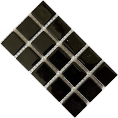 Crystal Glass Solid Black (15 Tiles)