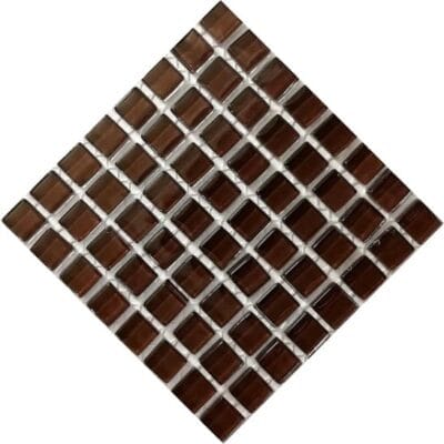 crystal1010-chocolate Micro Crystal Glass Chocolate 10 x 10 mm sheet of 64