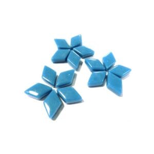 diamond shaped mosaic lake blue