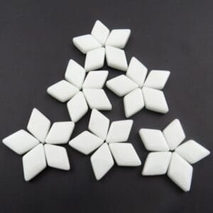 diamond shaped mosaic opal white
