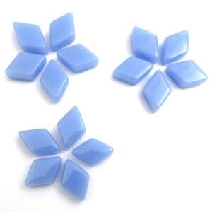diamond shaped mosaic pale blue