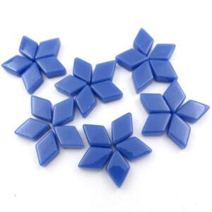 diamond shaped mosaic warm blue