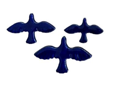flock of birds royal blue mosaic inserts