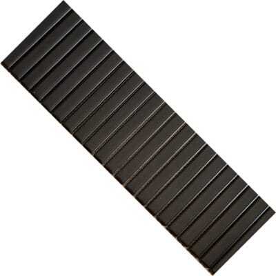 ft12808 Glazed Mini Strips Mosaic Tile Matt Black