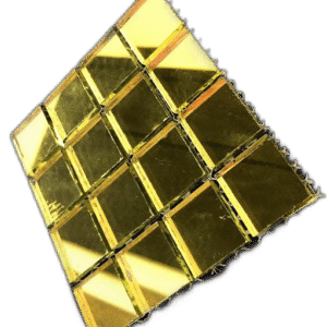 gold-mirror-mosaic1 Crystal Glass Mirror Sunflower 23 x 23 Sheet of 16