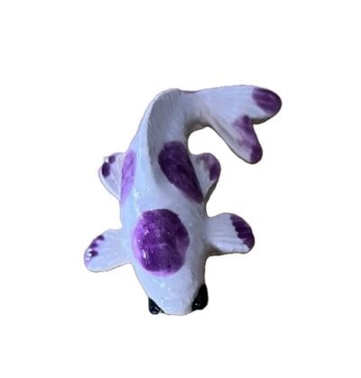 koi mosaic insert purple white