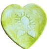 large heart lime flower mosaic insert