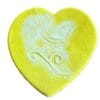 large heart yellow bird mosaic insert