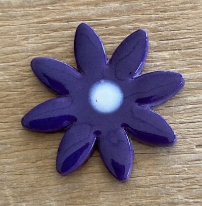 large star flower purple mosaic insert