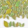 lime pearlised leave mosaic insert