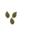 3 Pieces Lime Green Pearl Leaves Various Sizes & Designs