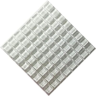 Micro Crystal Glass White 10 x 10 mm sheet of 64