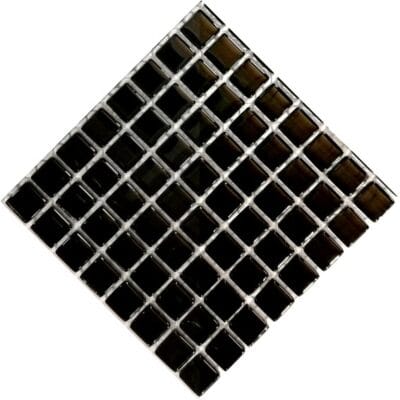 Micro Crystal Glass Black 10 x 10 mm sheet of 64