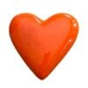 large fat heart mosaic insert orange