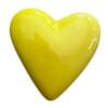 large fat heart mosaic insert yellow